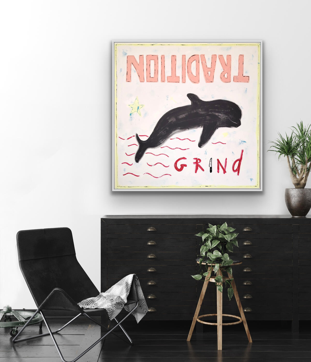 Untitled U ME - TRADITION original canvas acrylic painting